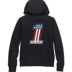 Harley-Davidson® #1 Race Graphic Black Zip Sweatshirt